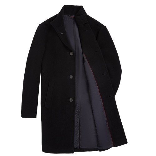 Ανδρικό Παλτό Μαύρο Wool Blend Regular MW0MW37956-BDS Tommy Hilfiger