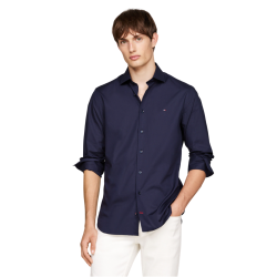 Ανδρικό Πουκάμισο Μπλε Poplin Slim MW0MW38347-CHS Tommy Hilfiger