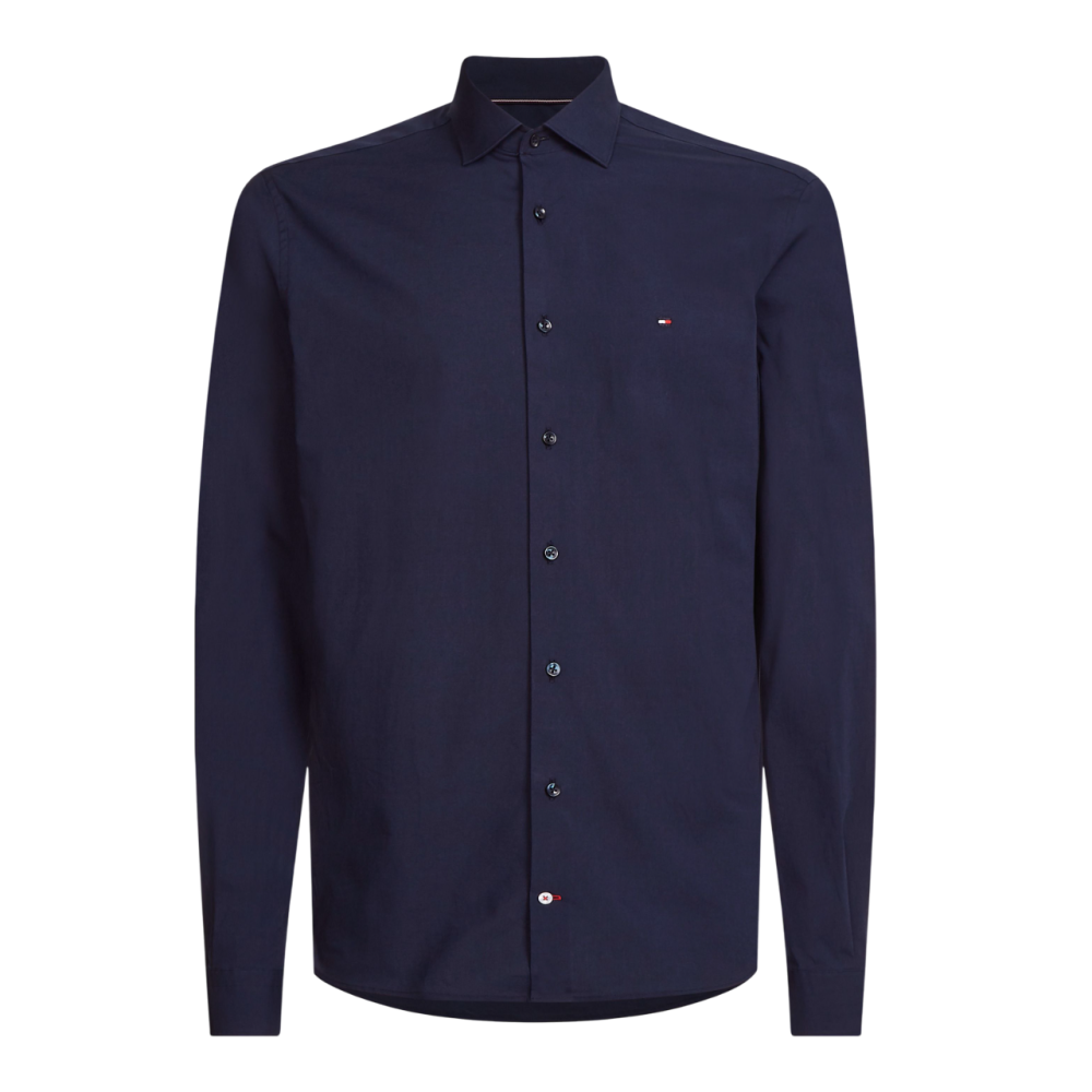 TOMMY HILFIGER</br>Ανδρικό Πουκάμισο Μπλε Poplin Slim MW0MW38347-CHS Tommy Hilfiger TOMMY HILFIGER</br>Ανδρικό Πουκάμισο Μπλε Poplin Slim MW0MW38347-CHS Tommy Hilfiger