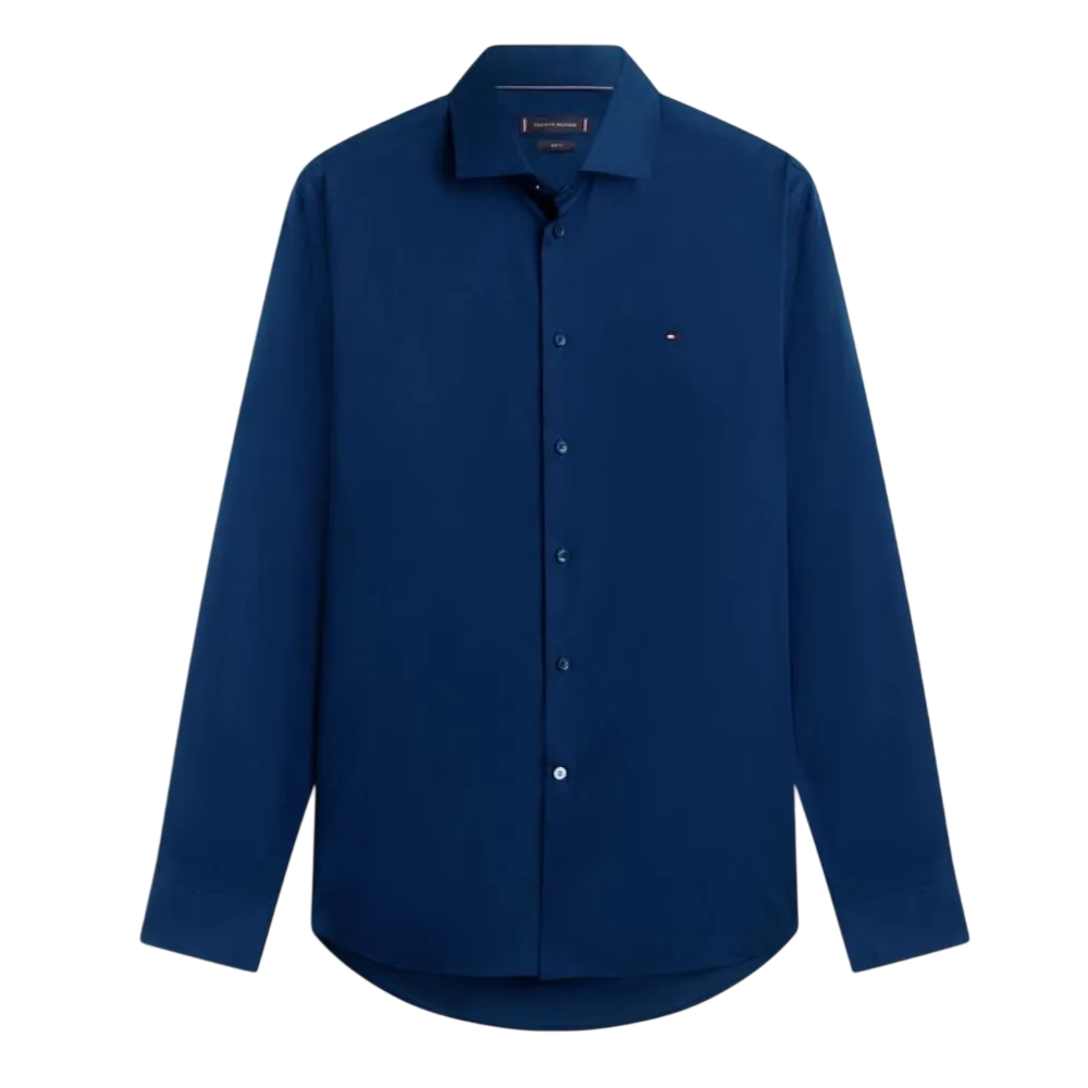 TOMMY HILFIGER</br>Tommy Hilfiger Core THFlex Poplin Slim Fit Shirt MW0MW38347-DCC Ανδρικό Πουκάμισο Μπλε
