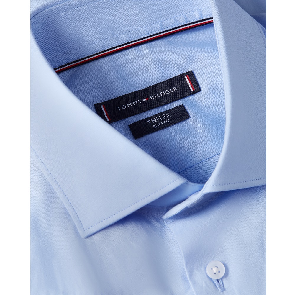 TOMMY HILFIGER</br>Tommy Hilfiger Core THFlex Poplin Slim Fit Shirt MW0MW38347-DXA Ανδρικό Πουκάμισο Σιέλ TOMMY HILFIGER</br>Tommy Hilfiger Core THFlex Poplin Slim Fit Shirt MW0MW38347-DXA Ανδρικό Πουκάμισο Σιέλ