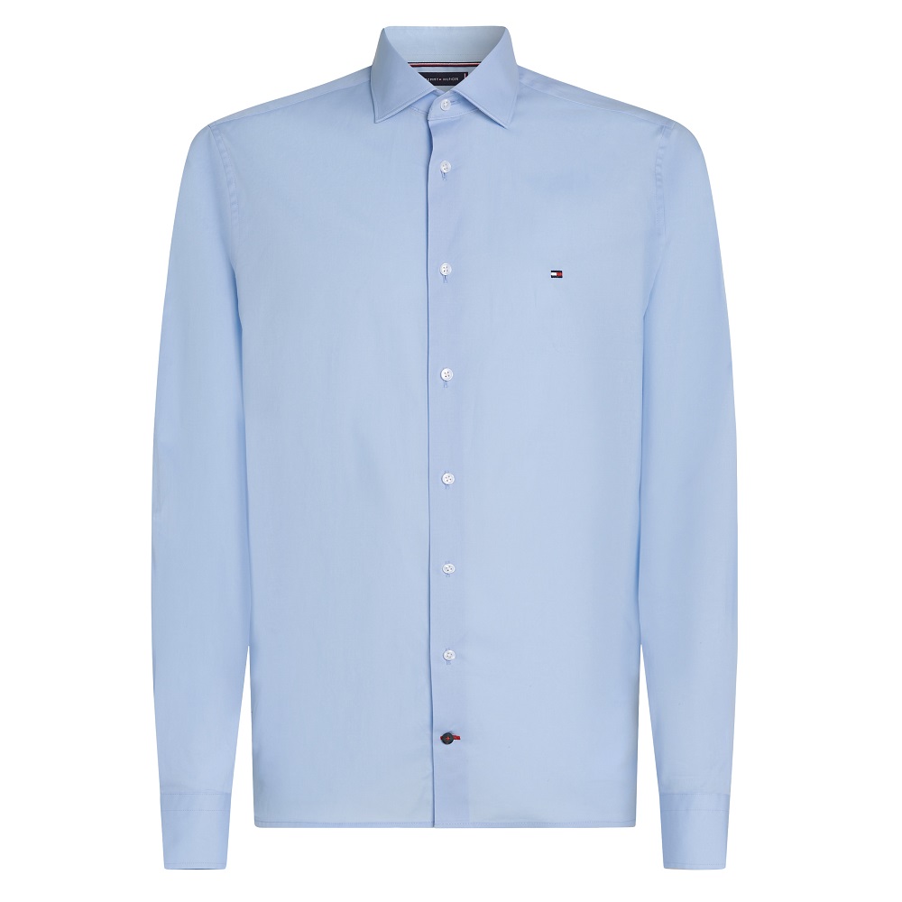 TOMMY HILFIGER</br>Tommy Hilfiger Core THFlex Poplin Slim Fit Shirt MW0MW38347-DXA Ανδρικό Πουκάμισο Σιέλ TOMMY HILFIGER</br>Tommy Hilfiger Core THFlex Poplin Slim Fit Shirt MW0MW38347-DXA Ανδρικό Πουκάμισο Σιέλ