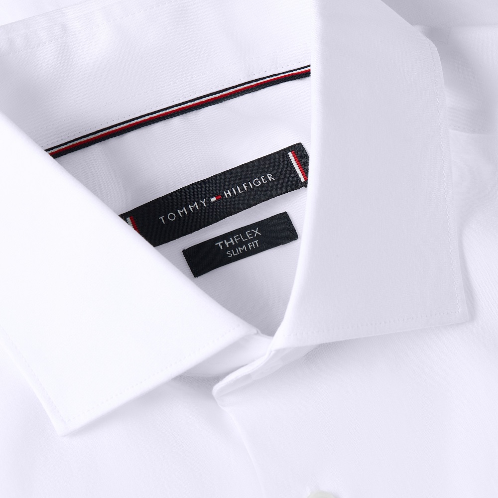 TOMMY HILFIGER</br>Ανδρικό Πουκάμισο Λευκό Poplin Slim MW0MW38347-YAF Tommy Hilfiger TOMMY HILFIGER</br>Ανδρικό Πουκάμισο Λευκό Poplin Slim MW0MW38347-YAF Tommy Hilfiger