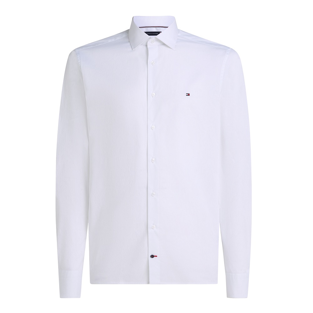 TOMMY HILFIGER</br>Ανδρικό Πουκάμισο Λευκό Poplin Slim MW0MW38347-YAF Tommy Hilfiger TOMMY HILFIGER</br>Ανδρικό Πουκάμισο Λευκό Poplin Slim MW0MW38347-YAF Tommy Hilfiger