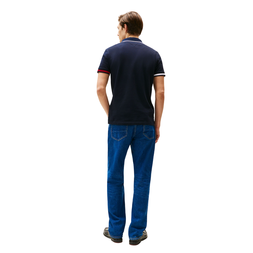 TOMMY HILFIGER</br>Ανδρικό Polo T-shirt Μπλε Slim MW0MW38458-DW5 Tommy Hilfiger TOMMY HILFIGER</br>Ανδρικό Polo T-shirt Μπλε Slim MW0MW38458-DW5 Tommy Hilfiger