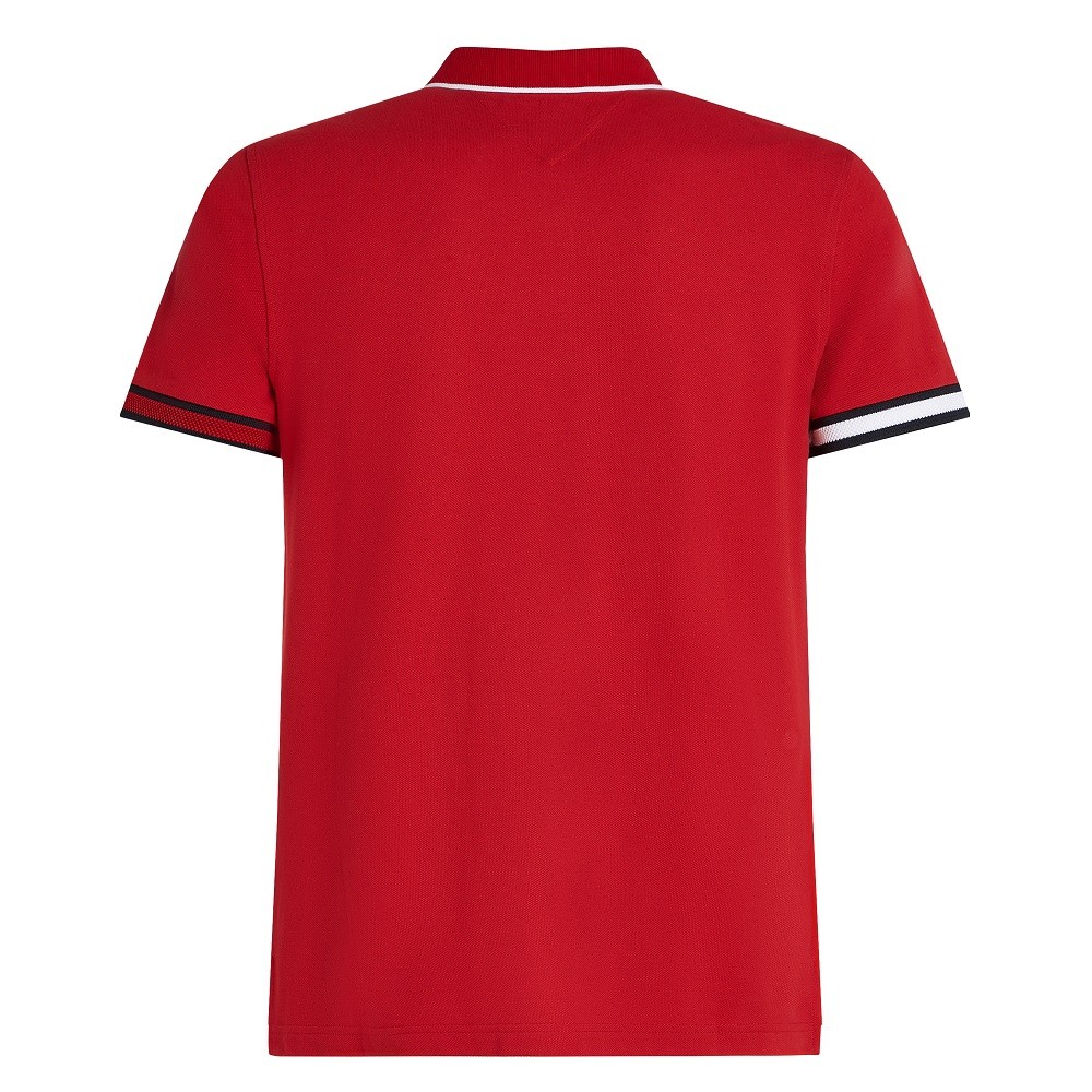 TOMMY HILFIGER</br>Ανδρικό Polo T-shirt Κόκκινο Slim MW0MW38458-XLD Tommy Hilfiger TOMMY HILFIGER</br>Ανδρικό Polo T-shirt Κόκκινο Slim MW0MW38458-XLD Tommy Hilfiger