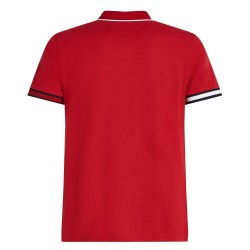 Ανδρικό Polo T-shirt Κόκκινο Slim MW0MW38458-XLD Tommy Hilfiger