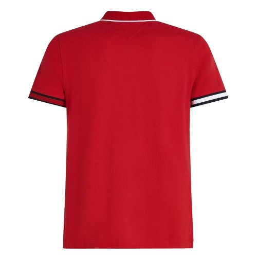 Ανδρικό Polo T-shirt Κόκκινο Slim MW0MW38458-XLD Tommy Hilfiger Ανδρικό Polo T-shirt Κόκκινο Slim MW0MW38458-XLD Tommy Hilfiger