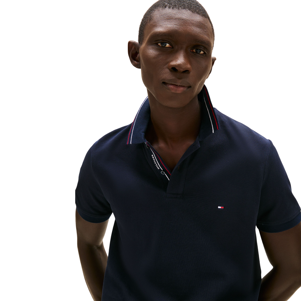 TOMMY HILFIGER</br>Ανδρικό Polo T-shirt Μπλε Regular MW0MW38459-DW5 Tommy Hilfiger TOMMY HILFIGER</br>Ανδρικό Polo T-shirt Μπλε Regular MW0MW38459-DW5 Tommy Hilfiger