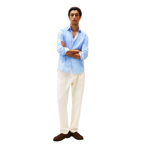 Ανδρικό Πουκάμισο Γαλάζιο THFlex Poplin Mini Print Regular MW0MW38555-0GY Tommy Hilfiger Ανδρικό Πουκάμισο Γαλάζιο THFlex Poplin Mini Print Regular MW0MW38555-0GY Tommy Hilfiger