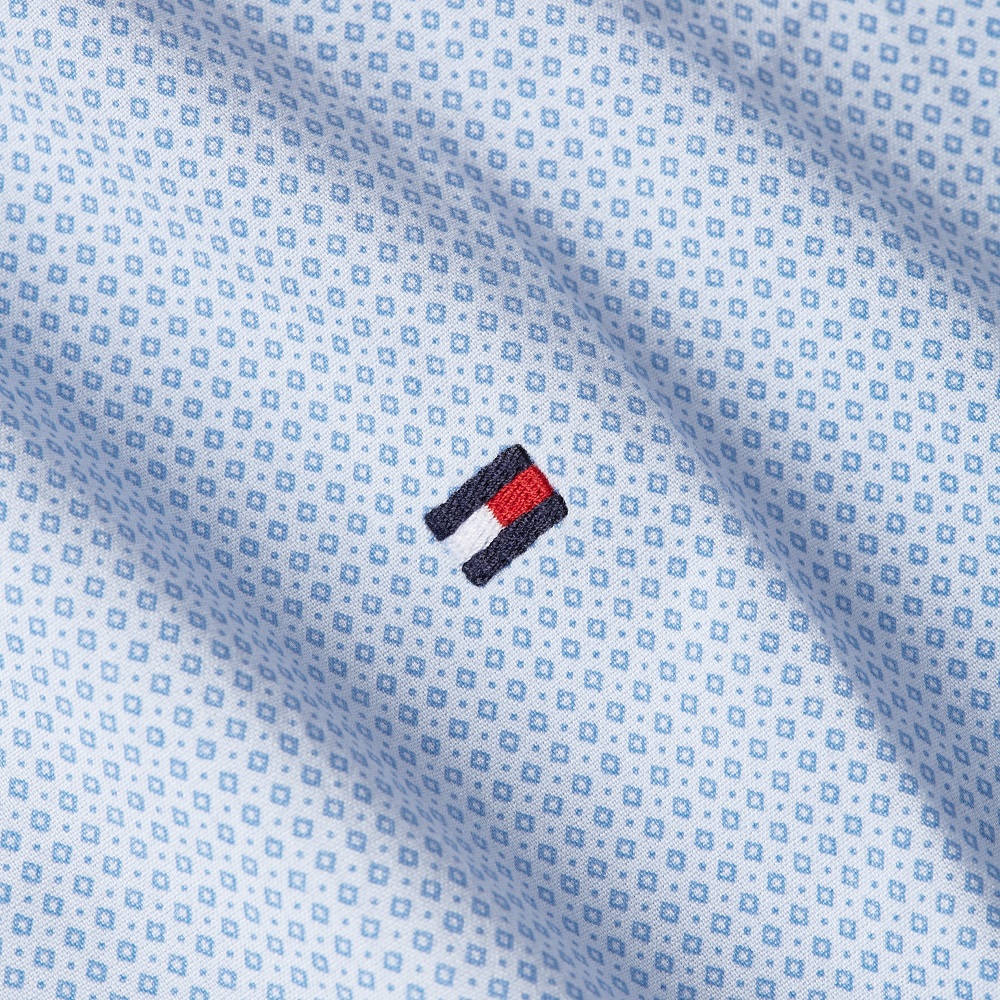 TOMMY HILFIGER</br>Ανδρικό Πουκάμισο Γαλάζιο THFlex Poplin Mini Print Regular MW0MW38555-0GY Tommy Hilfiger TOMMY HILFIGER</br>Ανδρικό Πουκάμισο Γαλάζιο THFlex Poplin Mini Print Regular MW0MW38555-0GY Tommy Hilfiger