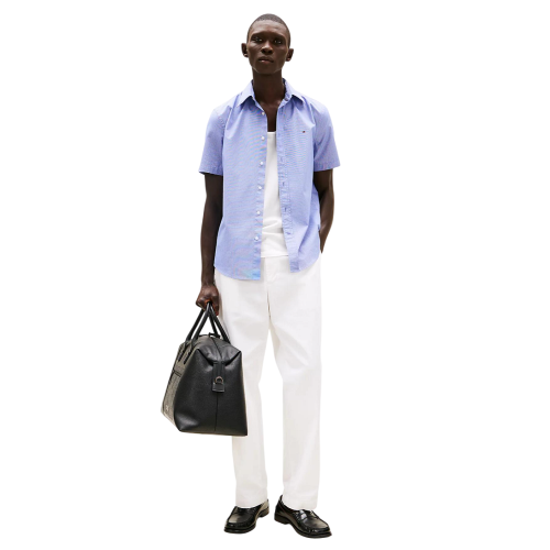 Ανδρικό Πουκάμισο Μπλε THFlex Poplin Regular MW0MW38589-0GZ Tommy Hilfiger Ανδρικό Πουκάμισο Μπλε THFlex Poplin Regular MW0MW38589-0GZ Tommy Hilfiger