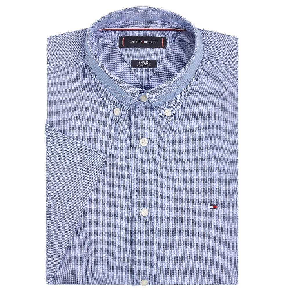 TOMMY HILFIGER</br>Ανδρικό Πουκάμισο Μπλε THFlex Poplin Regular MW0MW38589-0GZ Tommy Hilfiger TOMMY HILFIGER</br>Ανδρικό Πουκάμισο Μπλε THFlex Poplin Regular MW0MW38589-0GZ Tommy Hilfiger