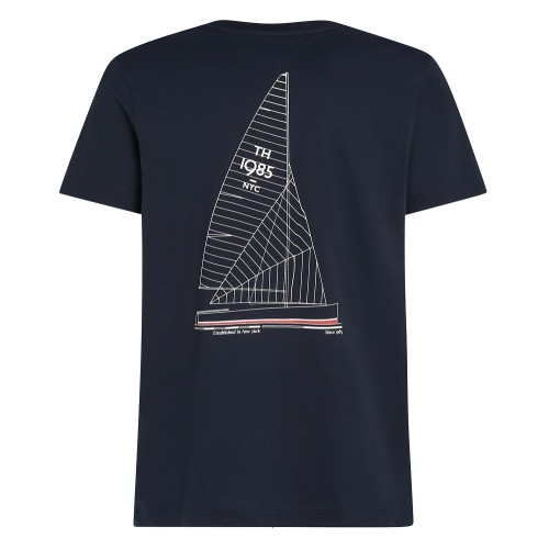 Ανδρικό T-shirt Μπλε Regular MW0MW38614-DW5 Tommy Hilfiger Ανδρικό T-shirt Μπλε Regular MW0MW38614-DW5 Tommy Hilfiger