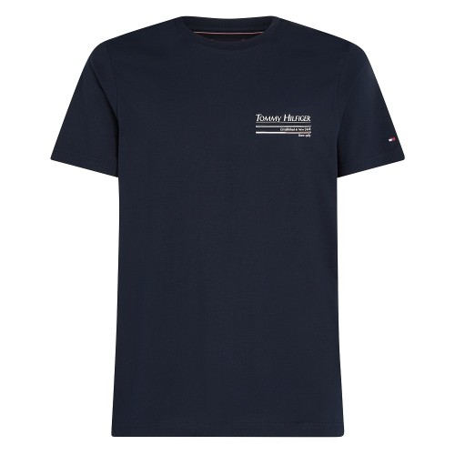 Ανδρικό T-shirt Μπλε Regular MW0MW38614-DW5 Tommy Hilfiger Ανδρικό T-shirt Μπλε Regular MW0MW38614-DW5 Tommy Hilfiger