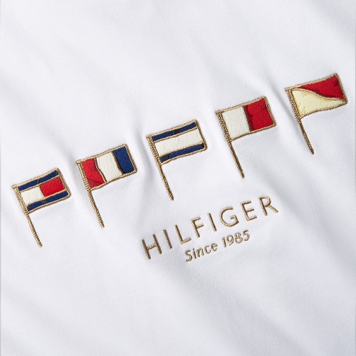 Ανδρικό T-shirt Λευκό Regular MW0MW38616-YBR Tommy Hilfiger Ανδρικό T-shirt Λευκό Regular MW0MW38616-YBR Tommy Hilfiger