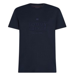 Ανδρικό T-shirt Μπλε Embroidery Regular MW0MW38620-DW5 Tommy Hilfiger