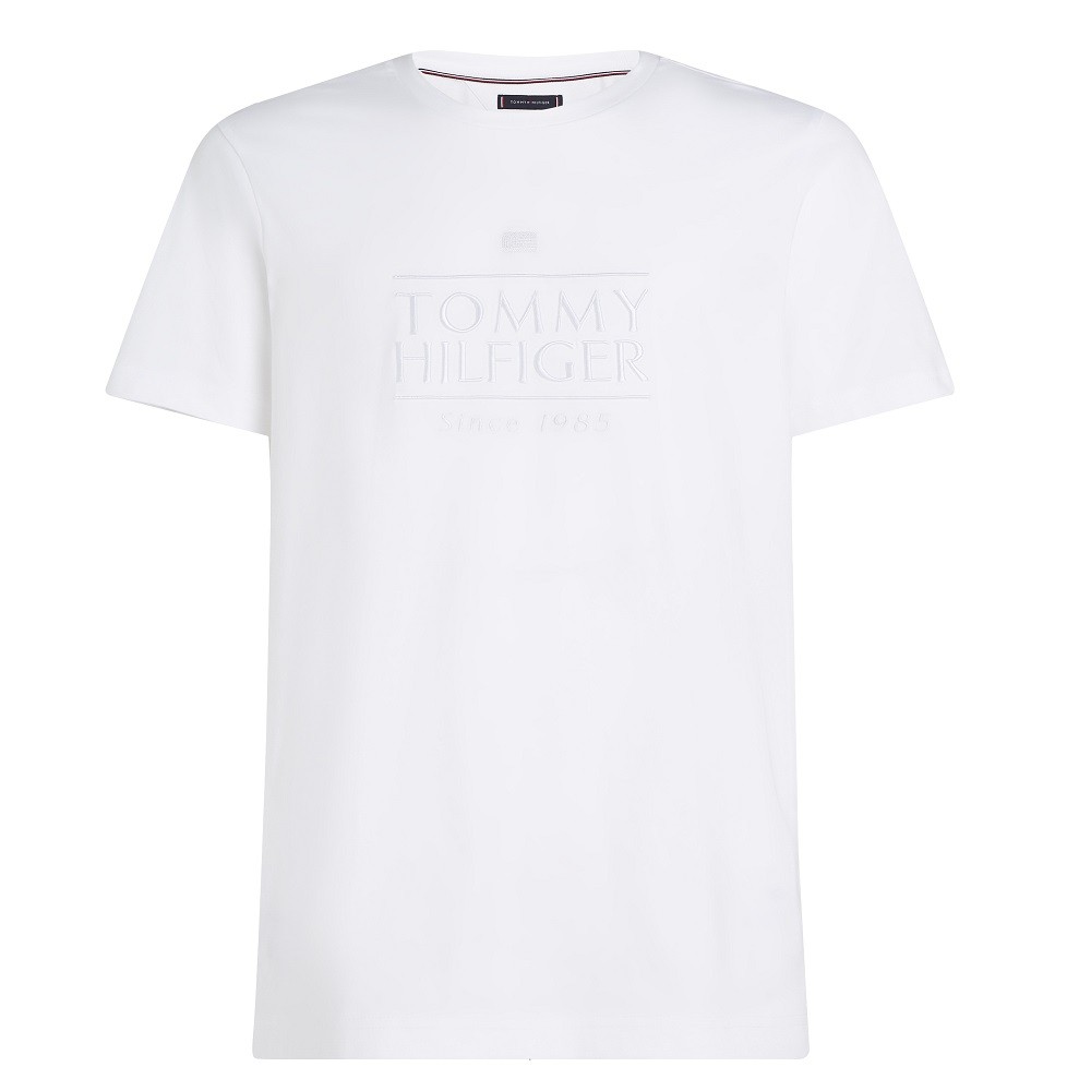 TOMMY HILFIGER</br>Ανδρικό T-shirt Λευκό Embroidery Regular MW0MW38620-YBR Tommy Hilfiger TOMMY HILFIGER</br>Ανδρικό T-shirt Λευκό Embroidery Regular MW0MW38620-YBR Tommy Hilfiger