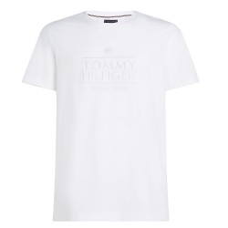 Ανδρικό T-shirt Λευκό Embroidery Regular MW0MW38620-YBR Tommy Hilfiger