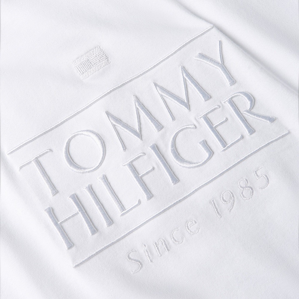 TOMMY HILFIGER</br>Ανδρικό T-shirt Λευκό Embroidery Regular MW0MW38620-YBR Tommy Hilfiger TOMMY HILFIGER</br>Ανδρικό T-shirt Λευκό Embroidery Regular MW0MW38620-YBR Tommy Hilfiger