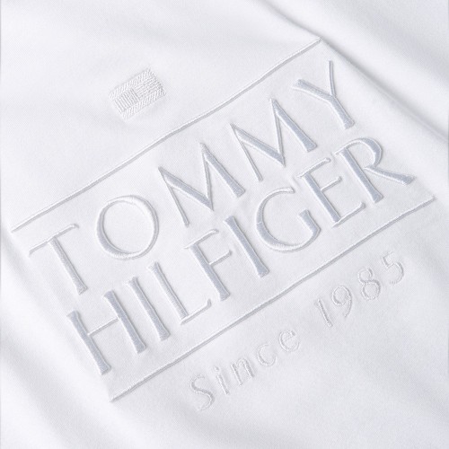 Ανδρικό T-shirt Λευκό Embroidery Regular MW0MW38620-YBR Tommy Hilfiger