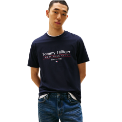 Ανδρικό T-shirt Μπλε Regular MW0MW38621-DW5 Tommy Hilfiger