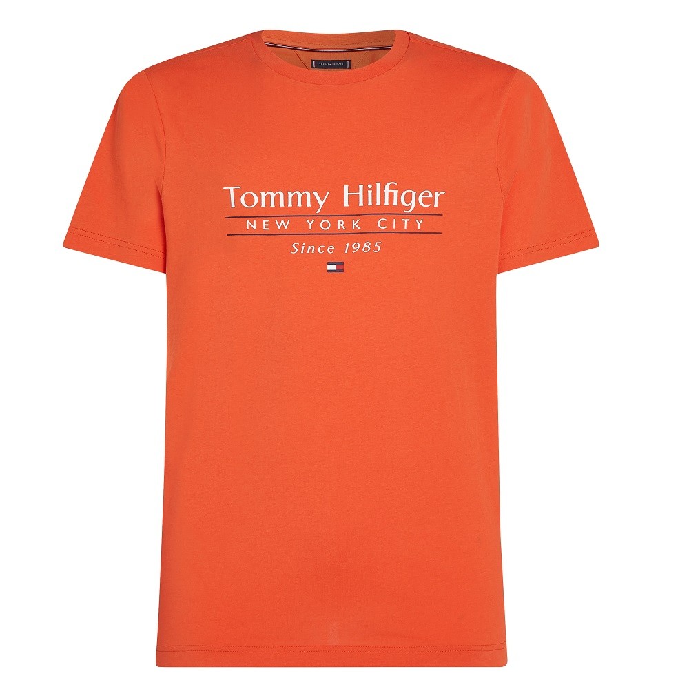 TOMMY HILFIGER</br>Ανδρικό T-shirt Πορτοκαλί Regular MW0MW38621-SCX Tommy Hilfiger TOMMY HILFIGER</br>Ανδρικό T-shirt Πορτοκαλί Regular MW0MW38621-SCX Tommy Hilfiger