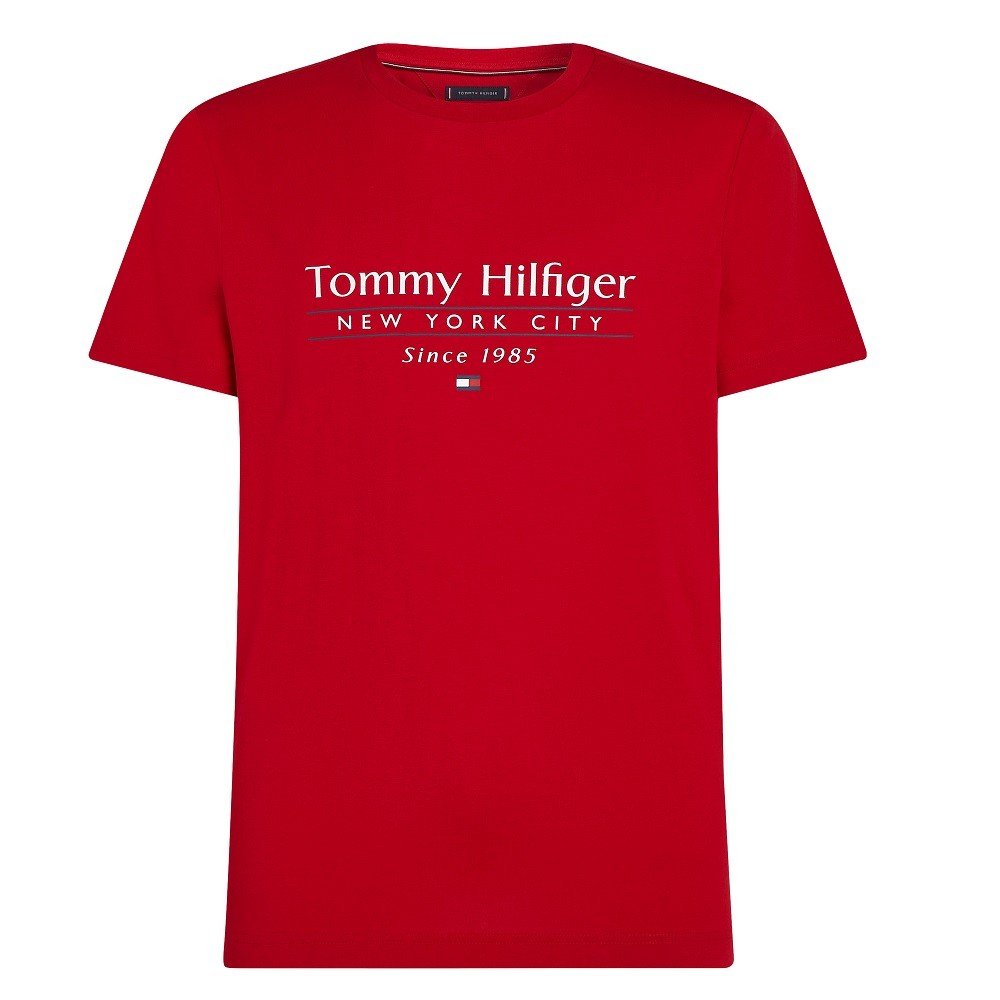 TOMMY HILFIGER</br>Ανδρικό T-shirt Κόκκινο Regular MW0MW38621-XLD Tommy Hilfiger TOMMY HILFIGER</br>Ανδρικό T-shirt Κόκκινο Regular MW0MW38621-XLD Tommy Hilfiger