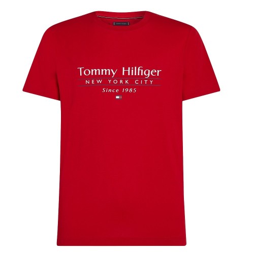 Ανδρικό T-shirt Κόκκινο Regular MW0MW38621-XLD Tommy Hilfiger