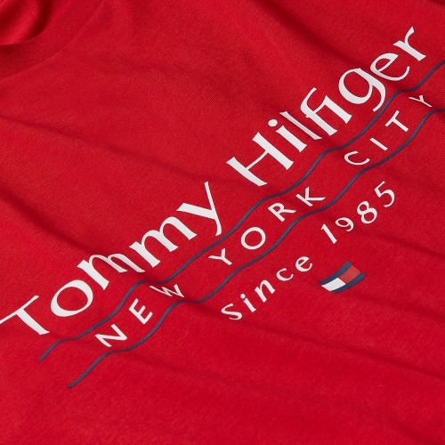 Ανδρικό T-shirt Κόκκινο Regular MW0MW38621-XLD Tommy Hilfiger