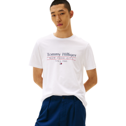 Ανδρικό T-shirt Λευκό Regular MW0MW38621-YBR Tommy Hilfiger