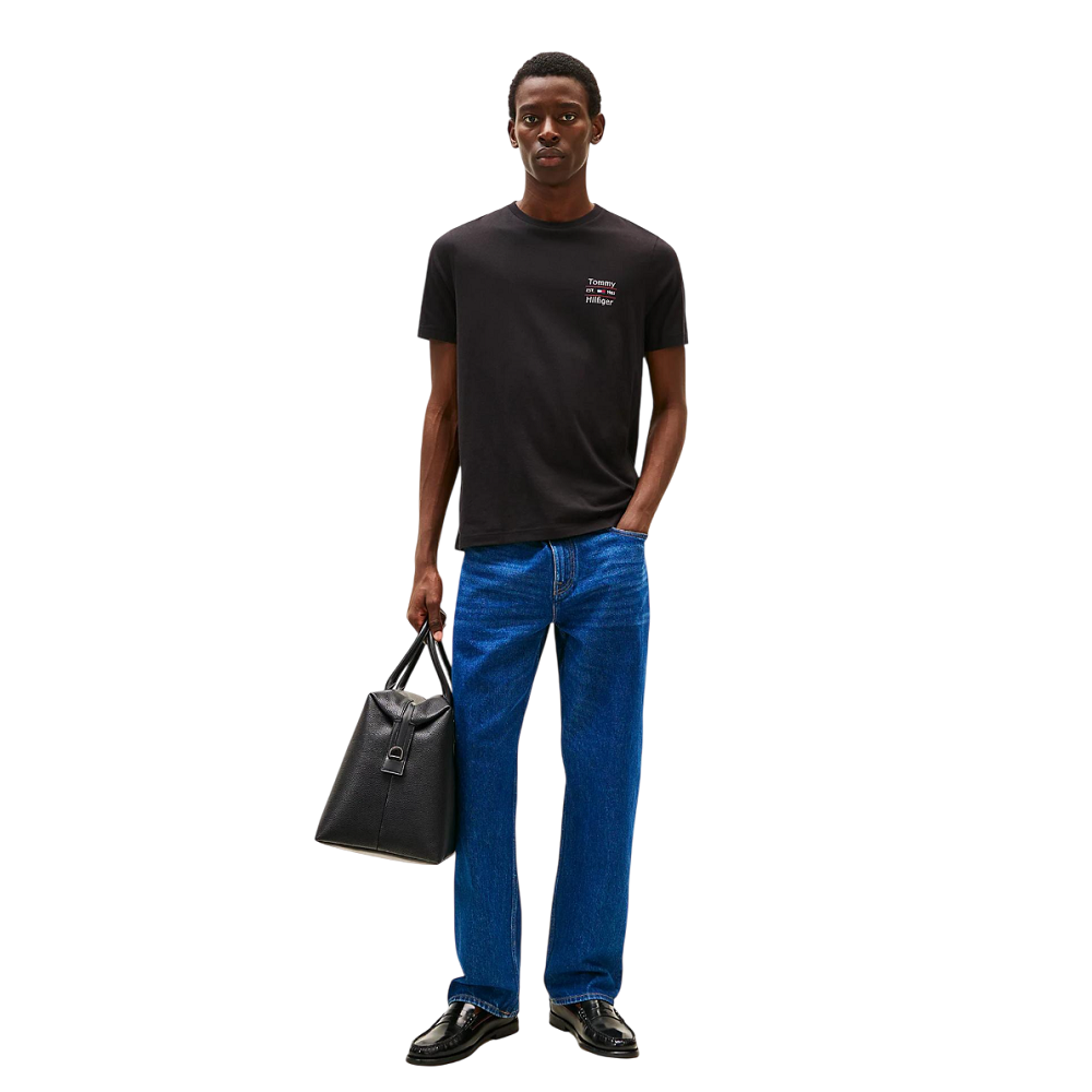 TOMMY HILFIGER</br>Ανδρικό T-shirt Μαύρο Regular MW0MW38622-BDS Tommy Hilfiger TOMMY HILFIGER</br>Ανδρικό T-shirt Μαύρο Regular MW0MW38622-BDS Tommy Hilfiger