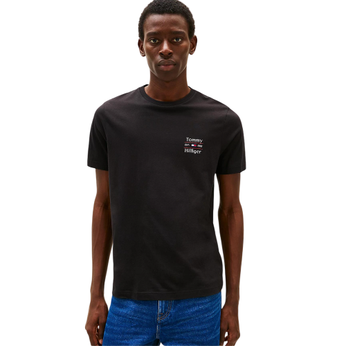 Ανδρικό T-shirt Μαύρο Regular MW0MW38622-BDS Tommy Hilfiger Ανδρικό T-shirt Μαύρο Regular MW0MW38622-BDS Tommy Hilfiger