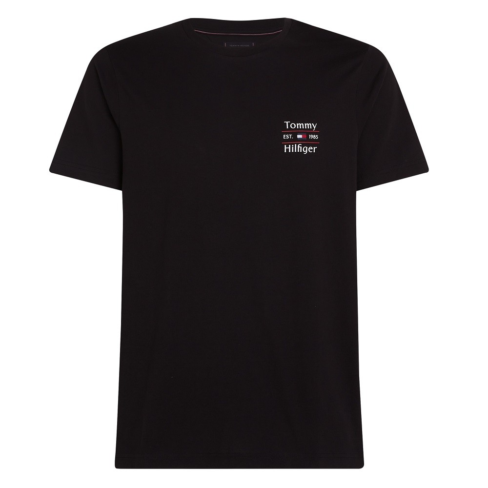TOMMY HILFIGER</br>Ανδρικό T-shirt Μαύρο Regular MW0MW38622-BDS Tommy Hilfiger TOMMY HILFIGER</br>Ανδρικό T-shirt Μαύρο Regular MW0MW38622-BDS Tommy Hilfiger