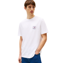 Ανδρικό T-shirt Λευκό Regular MW0MW38622-YBR Tommy Hilfiger