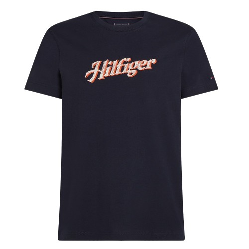 Ανδρικό T-shirt Μπλε Regular MW0MW38642-DW5 Tommy Hilfiger Ανδρικό T-shirt Μπλε Regular MW0MW38642-DW5 Tommy Hilfiger