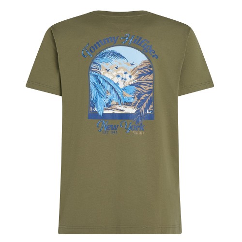 Ανδρικό T-shirt Χακί Relaxed MW0MW38643-PLI Tommy Hilfiger Ανδρικό T-shirt Χακί Relaxed MW0MW38643-PLI Tommy Hilfiger