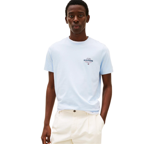 Ανδρικό T-shirt Σιέλ Regular MW0MW38644-C10 Tommy Hilfiger Ανδρικό T-shirt Σιέλ Regular MW0MW38644-C10 Tommy Hilfiger