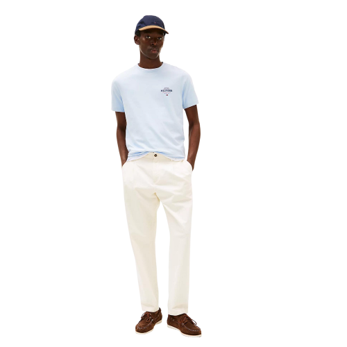 Ανδρικό T-shirt Σιέλ Regular MW0MW38644-C10 Tommy Hilfiger Ανδρικό T-shirt Σιέλ Regular MW0MW38644-C10 Tommy Hilfiger