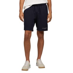 Ανδρική Βερμούδα Μπλε Βαμβακερή Small Tommy Logo Sweatshort MW0MW38698-DW5 Tommy Hilfiger