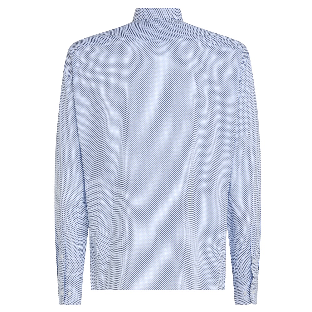 TOMMY HILFIGER</br>Ανδρικό Πουκάμισο Λευκό/Γαλάζιο Small Print Cotton Regular MW0MW38960-0LI Tommy Hilfiger TOMMY HILFIGER</br>Ανδρικό Πουκάμισο Λευκό/Γαλάζιο Small Print Cotton Regular MW0MW38960-0LI Tommy Hilfiger