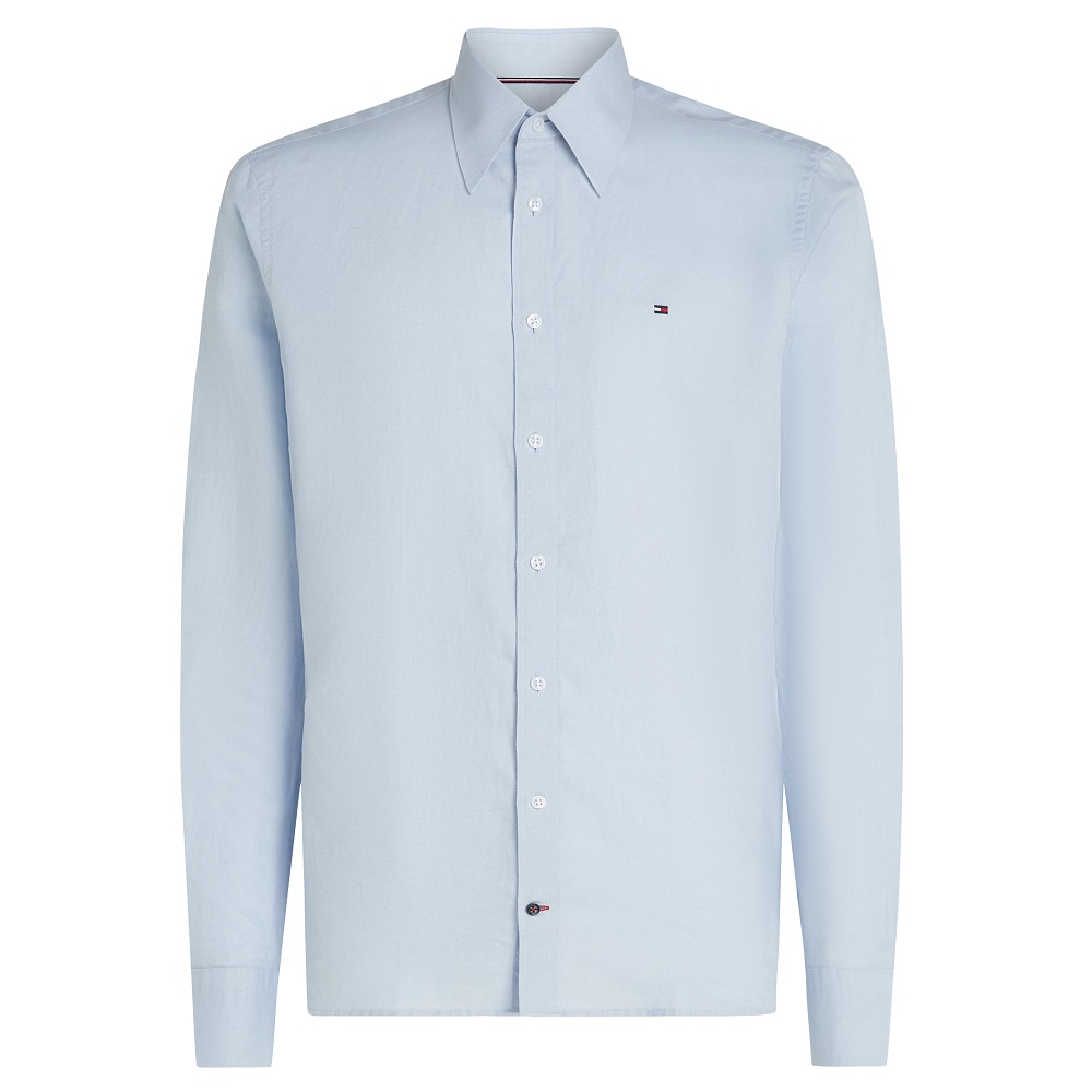 TOMMY HILFIGER</br>Ανδρικό Πουκάμισο Σιέλ Cotton/Linen Slim MW0MW38962-C10 Tommy Hilfiger TOMMY HILFIGER</br>Ανδρικό Πουκάμισο Σιέλ Cotton/Linen Slim MW0MW38962-C10 Tommy Hilfiger