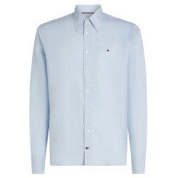 Ανδρικό Πουκάμισο Σιέλ Cotton/Linen Slim MW0MW38962-C10 Tommy Hilfiger