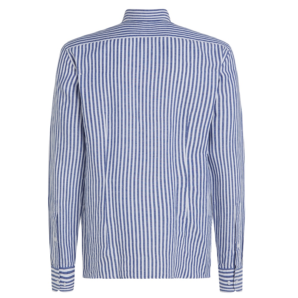 TOMMY HILFIGER</br>Ανδρικό Πουκάμισο Μπλε/Λευκό Ριγέ Cotton/Linen Stripe Slim MW0MW38964-0BH Tommy Hilfiger TOMMY HILFIGER</br>Ανδρικό Πουκάμισο Μπλε/Λευκό Ριγέ Cotton/Linen Stripe Slim MW0MW38964-0BH Tommy Hilfiger