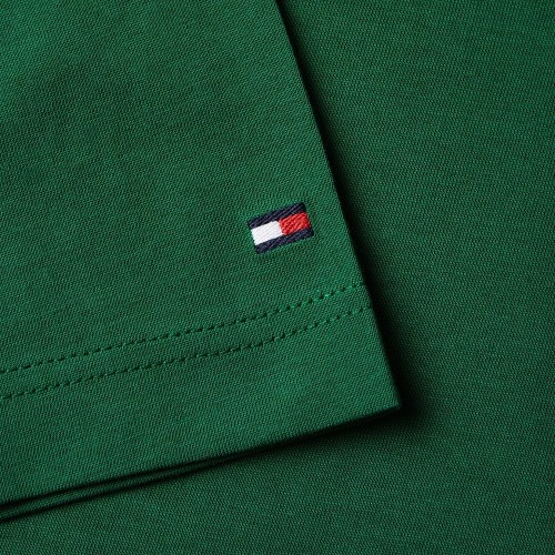 Ανδρικό T-shirt Πράσινο Regular MW0MW39149-L4F Tommy Hilfiger Ανδρικό T-shirt Πράσινο Regular MW0MW39149-L4F Tommy Hilfiger
