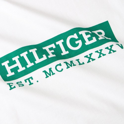 Ανδρικό T-shirt Λευκό Regular MW0MW39149-YBR Tommy Hilfiger Ανδρικό T-shirt Λευκό Regular MW0MW39149-YBR Tommy Hilfiger