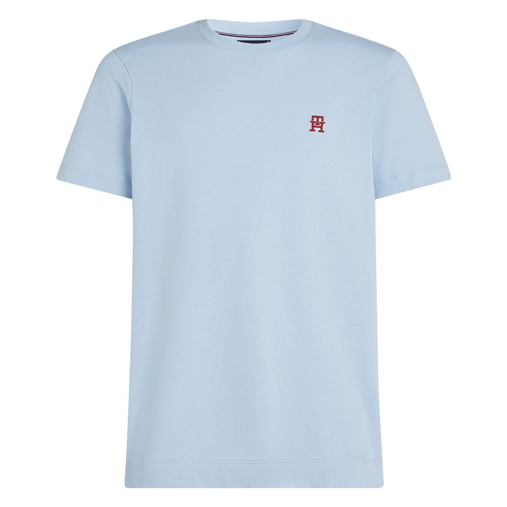 TOMMY HILFIGER</br>Ανδρικό T-shirt Σιέλ Monogram Regular MW0MW39256-C10 Tommy Hilfiger TOMMY HILFIGER</br>Ανδρικό T-shirt Σιέλ Monogram Regular MW0MW39256-C10 Tommy Hilfiger