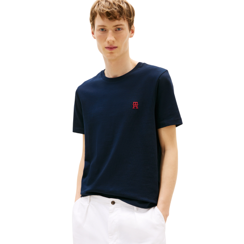 Ανδρικό T-shirt Μπλε Monogram Regular MW0MW39256-DW5 Tommy Hilfiger Ανδρικό T-shirt Μπλε Monogram Regular MW0MW39256-DW5 Tommy Hilfiger