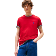 Ανδρικό T-shirt Κόκκινο Monogram Regular MW0MW39256-XLD Tommy Hilfiger