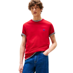 Ανδρικό T-shirt Κόκκινο Monogram Regular MW0MW39256-XLD Tommy Hilfiger